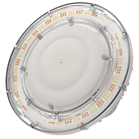 L1 LED Round Canopy, Adjustable Watt and Color, 40/50/60/75W, 135Lm/W, AC120-277V, IP65, White LOC-RDCP-MW40506075MCCT30/40/50DLVWhite
